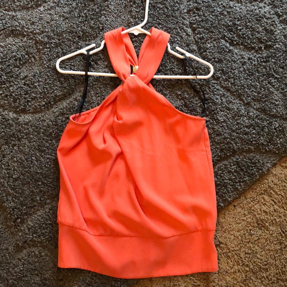 Bebe Coral party top